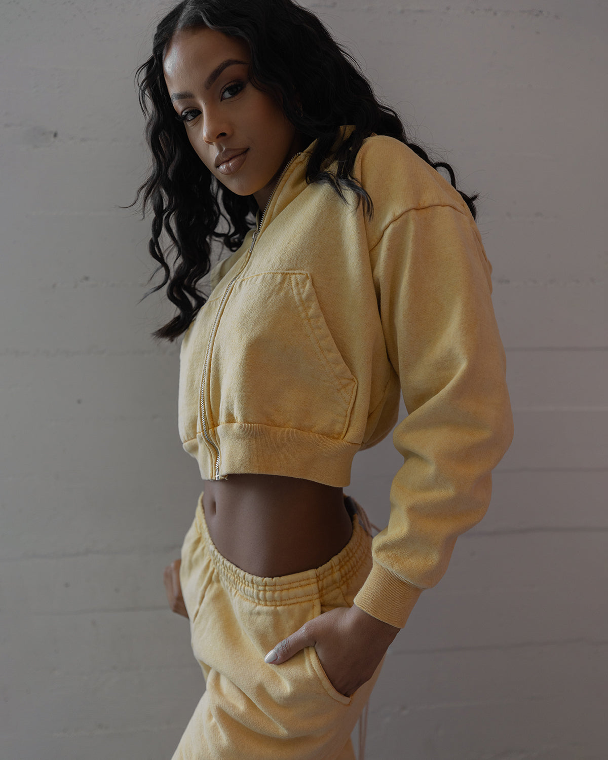 Sl Crop Hoodie | Banana